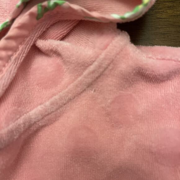 Lilly Pulitzer Pink Short Sleeve Full Zip Terry Cloth Swim Cover Up Girls S/4-5 - Picture 7 of 7